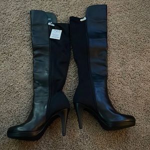 Black knee high boots